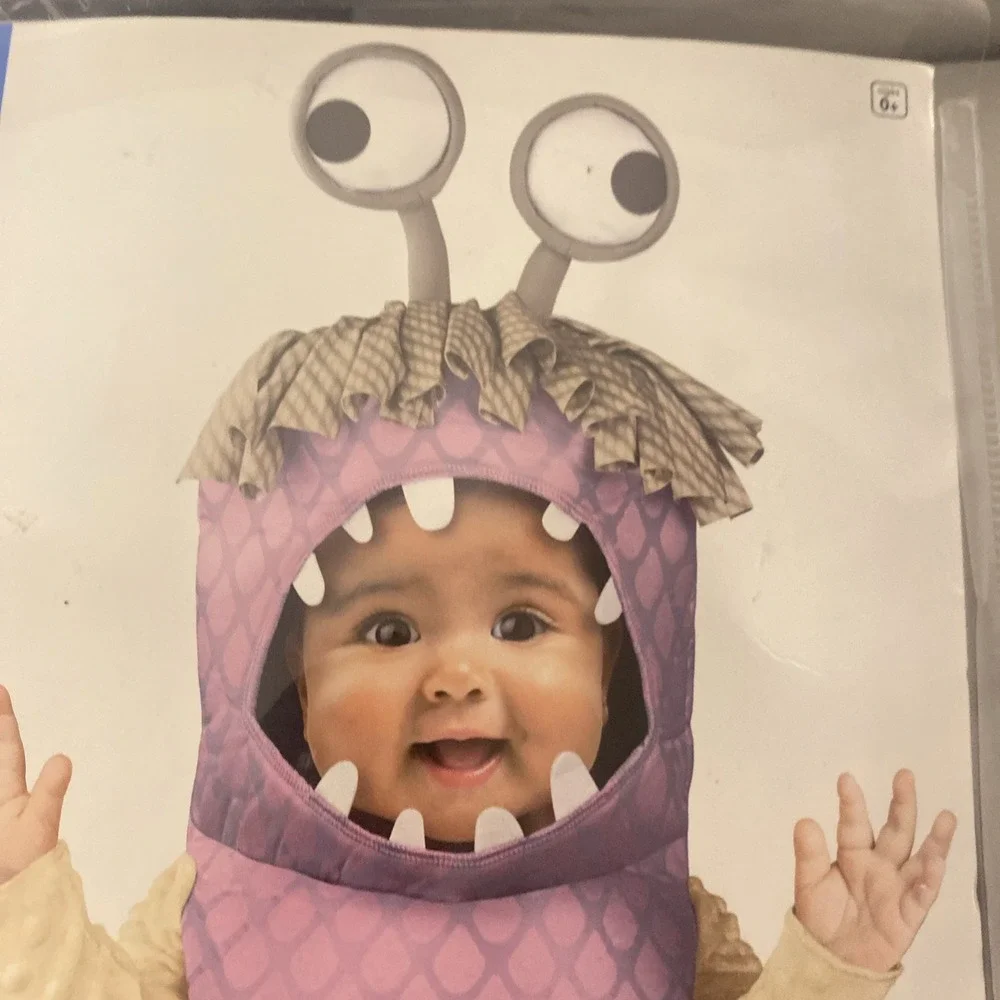 Disney Monsters Inc BOO Costume Baby INFANT 0-6 Months Newborn Spirit Halloween